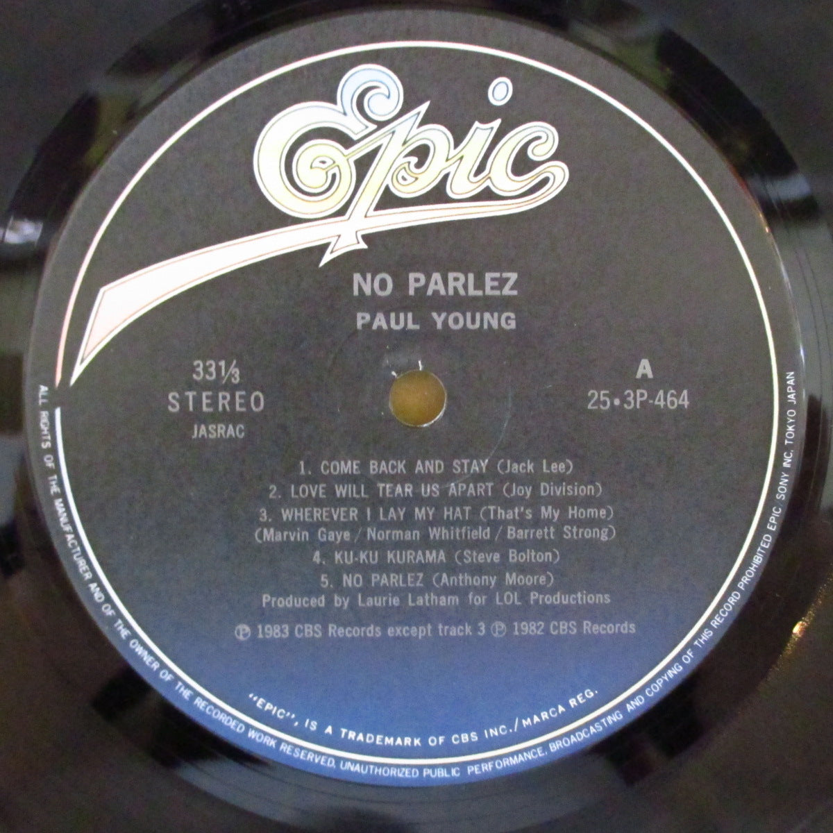 PAUL YOUNG (ポール・ヤング) - 何も言わないで - No Parlez (Japan オリジナル LP+緑帯, インサート) '83年ソロ1stアルバム