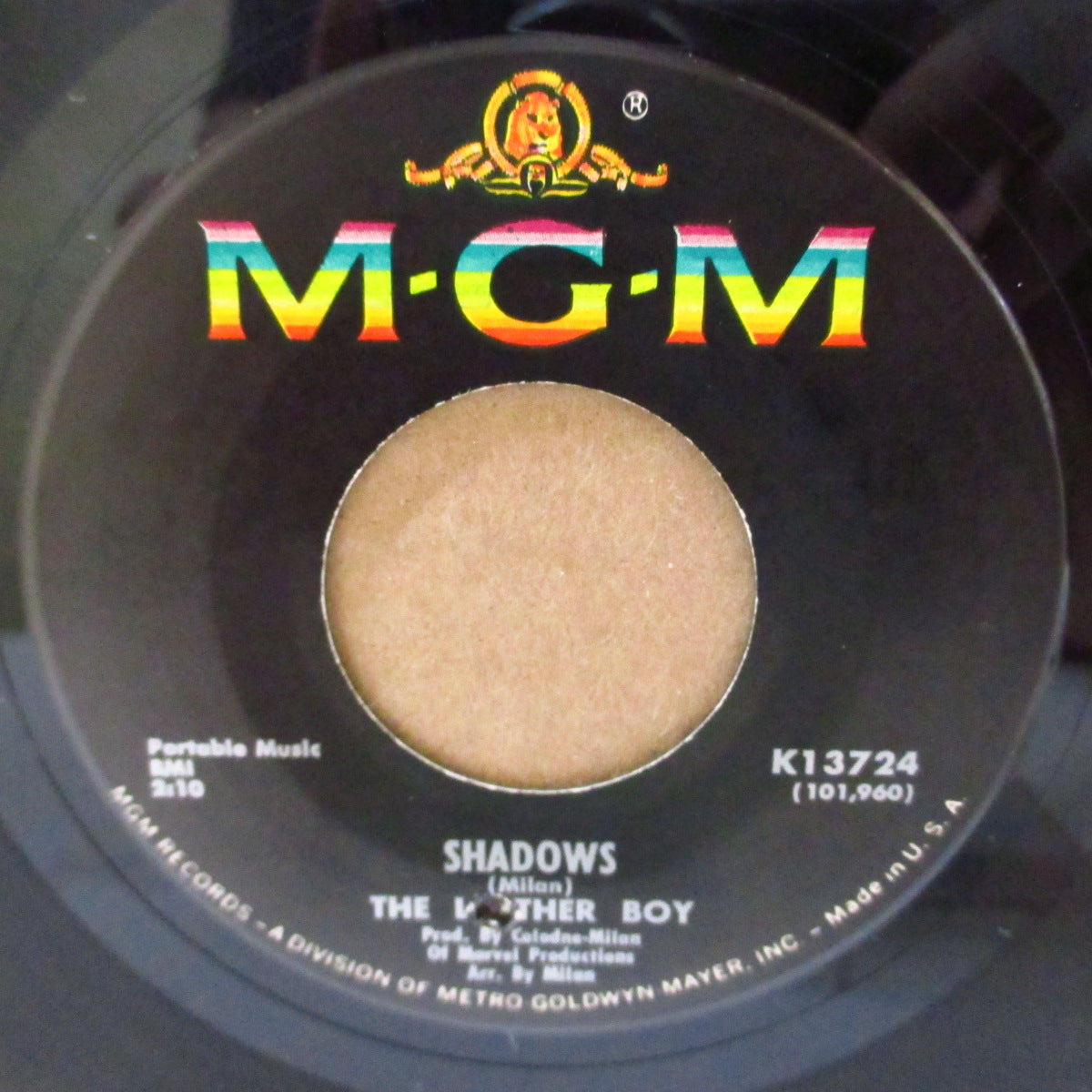 LEATHER BOY, THE (ザ・レザーボーイ) - I'm A Leather Boy / Shadows (US '67 オリジナル7インチ+カンパニー・スリーブ)ペブルス収録破壊系ガレージ & 怪メロ・退廃系バラッド!