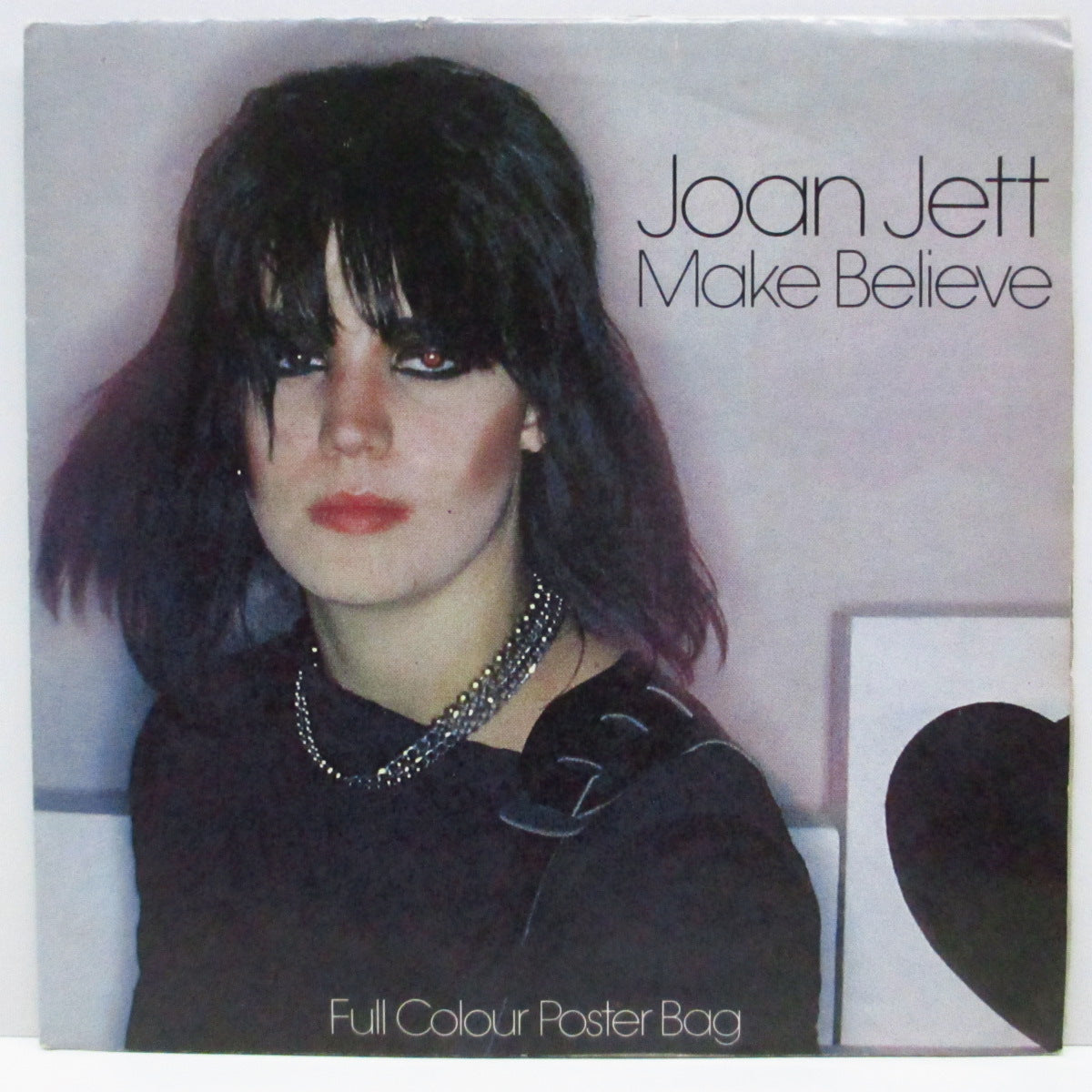 JOAN JETT (ジョーン・ジェット) - Make Believe (UK オリジナル「フラットセンター」<赤盤> 7"+ポスタージャケ)