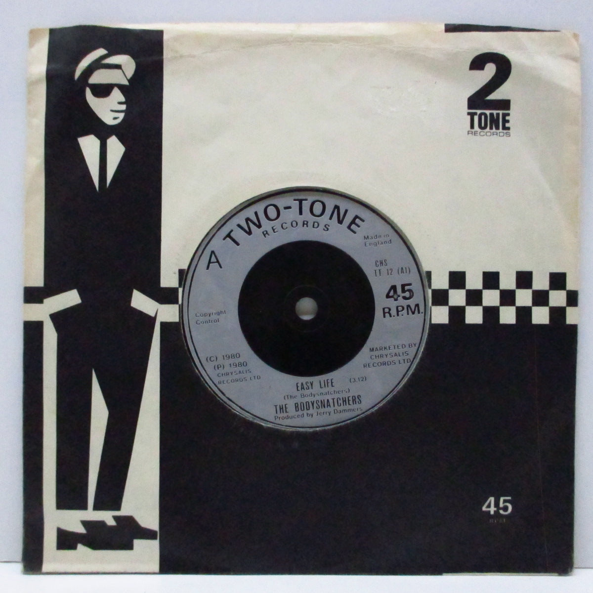BODYSNATCHERS, THE (ザ ・ボディースナッチャーズ) - Easy Life (UK '80 再発「銀プラ フラット(ソリッド)小穴センターラベ」7"/カンパニースリーブ) セカンドシングル!