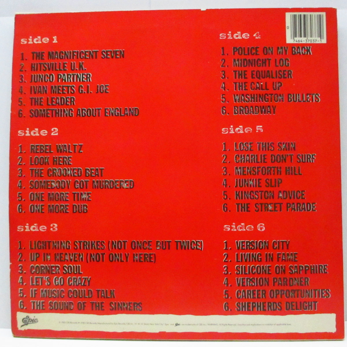 CLASH, THE (クラッシュ) - Sandinista! (US オリジナル 3xLP+インサート)「サンタマリア」プレス Ver!