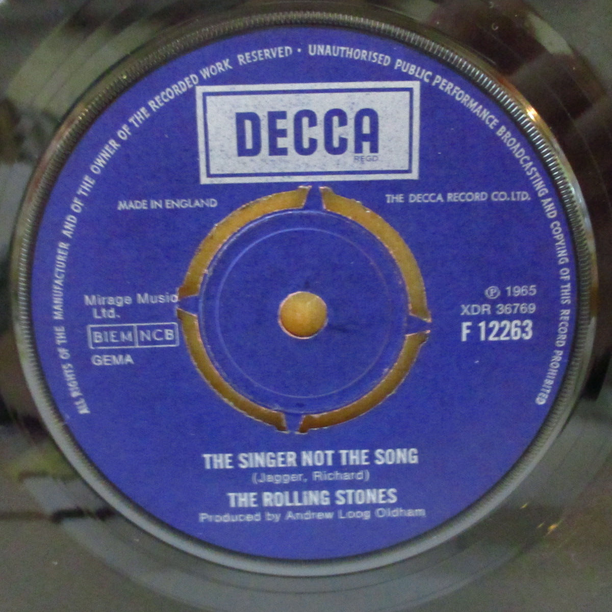 ROLLING STONES (ローリング・ストーンズ) - Get Off Of My Cloud (UK '70 再発「ラウンドセンター」7インチ+カンパニースリーブ)