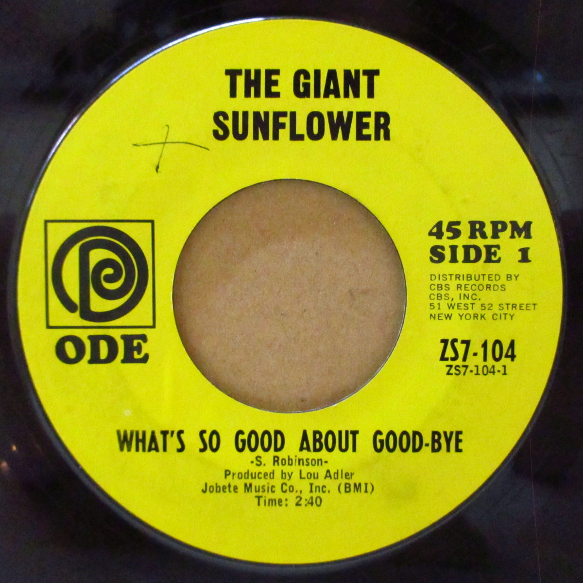 GIANT SUNFLOWER, THE (ザ・ジャイアント・サンフラワー) - Mark Twin / What's So Good About Good-Bye (US '67 オリジナル7インチ)軽快バブルガム(ノーザン)ポップ!