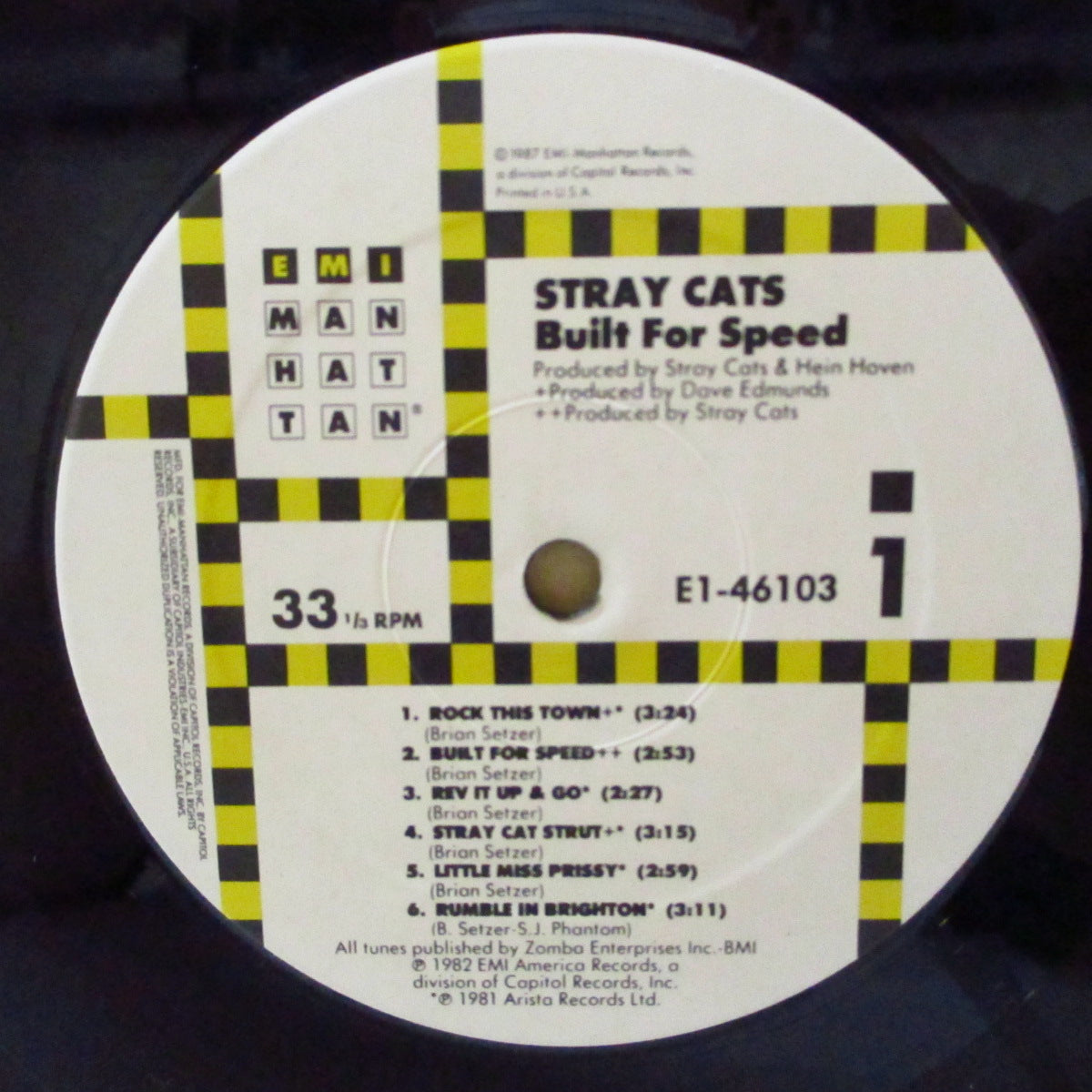 STRAY CATS (ストレイ・キャッツ) - Built For Speed (US '87 再発 LP) '82年3rdアルバム