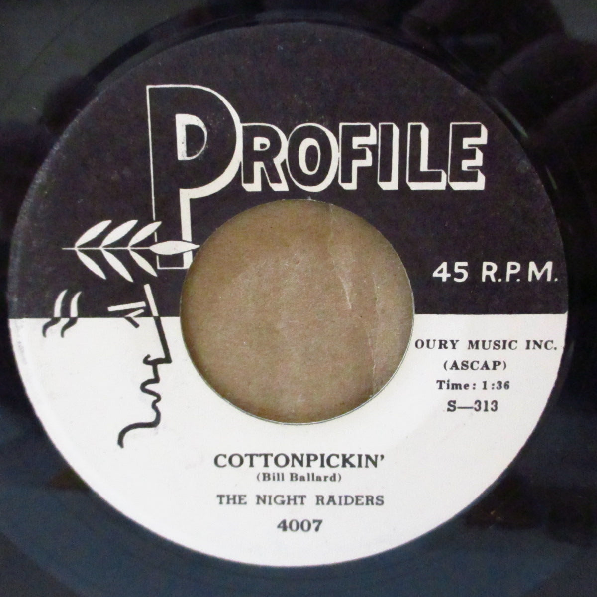 NIGHT RAIDERS Feat. MICKEY HAWKS (ミッキー・ホーキンス & ザ・ナイトレイダーズ) - Cottonpickin' ( US '74 限定リプロ7インチ) 鉄板ロカビリー・ジャイバー!