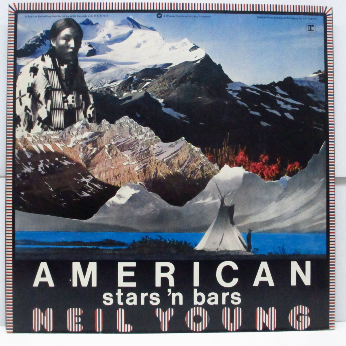 NEIL YOUNG (ニール・ヤング) - American Stars'n Bars (UK オリジナル LP #1 +インナー/曲目ステッカー付ジャケ)