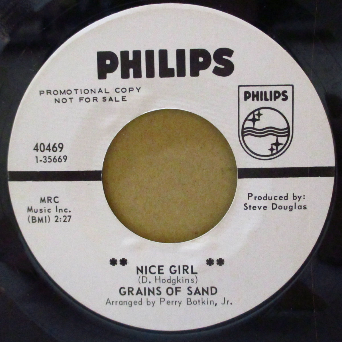 GRAINS OF SAND (グレインズ・オブ・サウンド) - Drop Down Sometime / Nice Girl (US '67 プロモ・白ラベ7インチ)サンシャインポップ調ビート(ノーザン)ポップ!