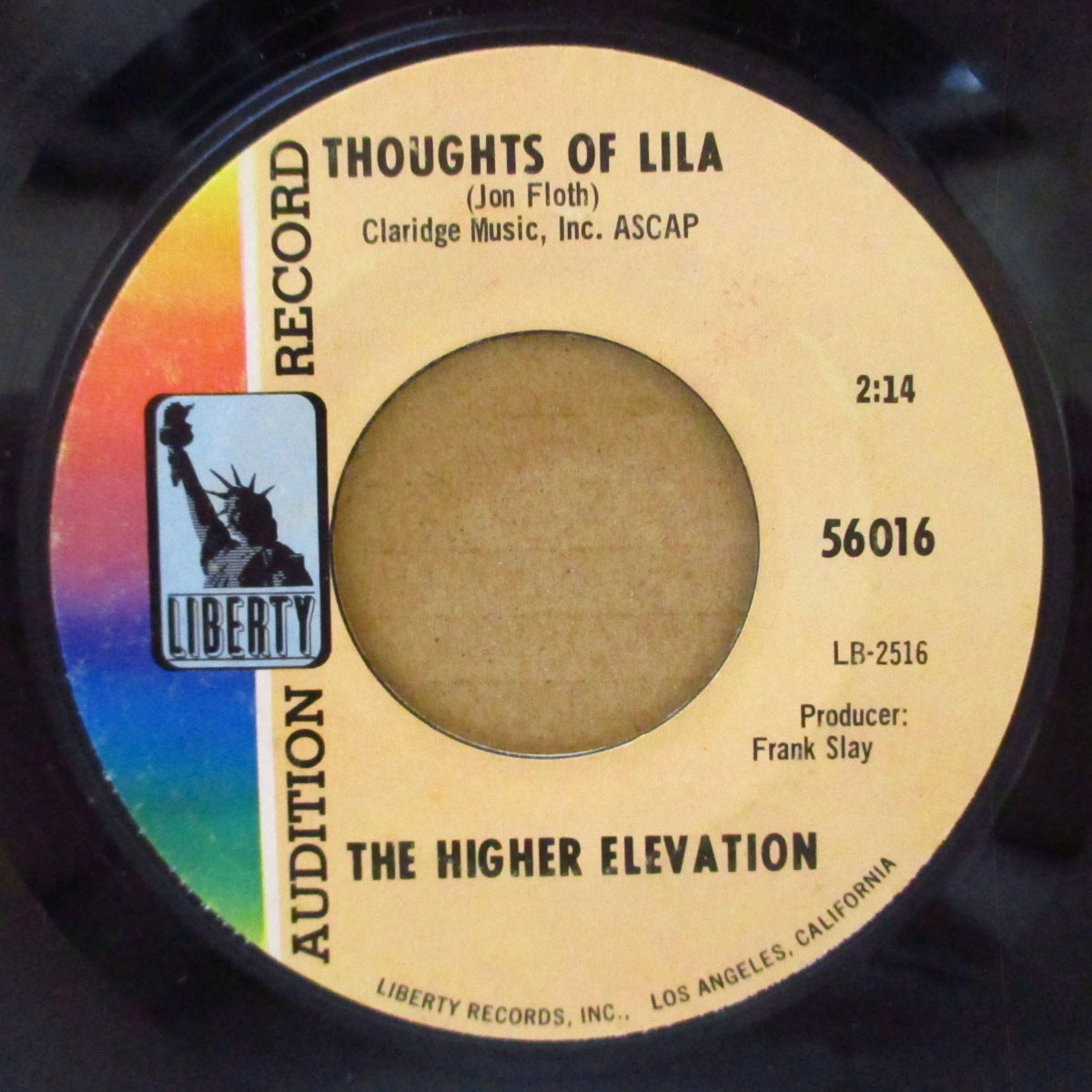 HIGHER ELEVATION, THE (ザ・ハイアー・エレヴェーション) - Here Comes Sunshine (US '68 プロモ・ラベ7インチ)美メロ・バブルガム・サイケ・ポップ・ビート!