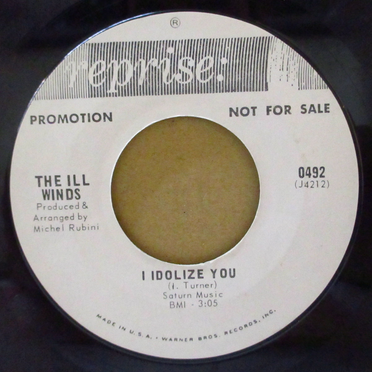 ILL WINDS, THE (ジー・イル・ウィンズ) - I Idolize You (USプロモ・白ラベ 7インチ)アイク&ティナ・ターナー'60年ポップコーンR&B名曲のクールMODガレージ・カバー!