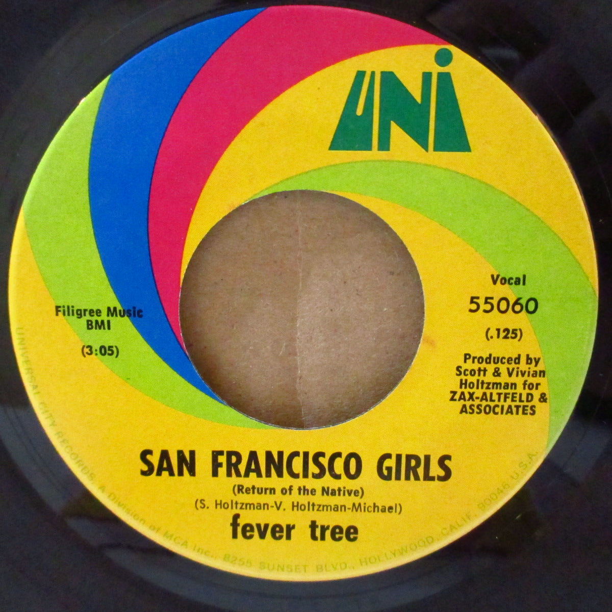 FEVER TREE (フィーヴァー・トゥリー) - San Francisco Girls (US '68 オリジナル7インチ+カンパニースリーブ)サイケビート!