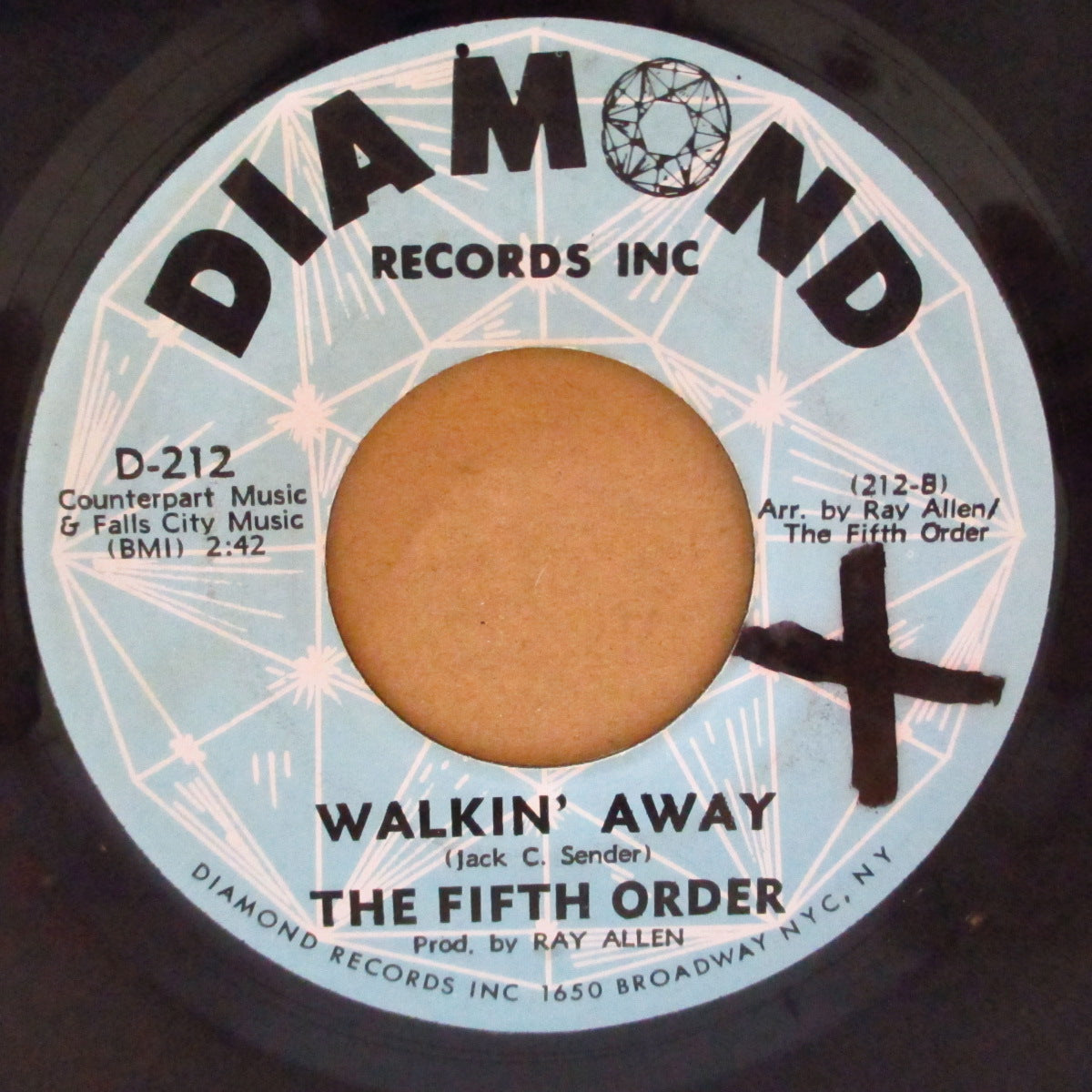 FIFTH ORDER, THE (ザ・フィフス・オーダー) - Walkin' Away / Goin' Too Far (US '66 Diamond社再発 7インチ)フォーキー・ソフト・ガレージ!