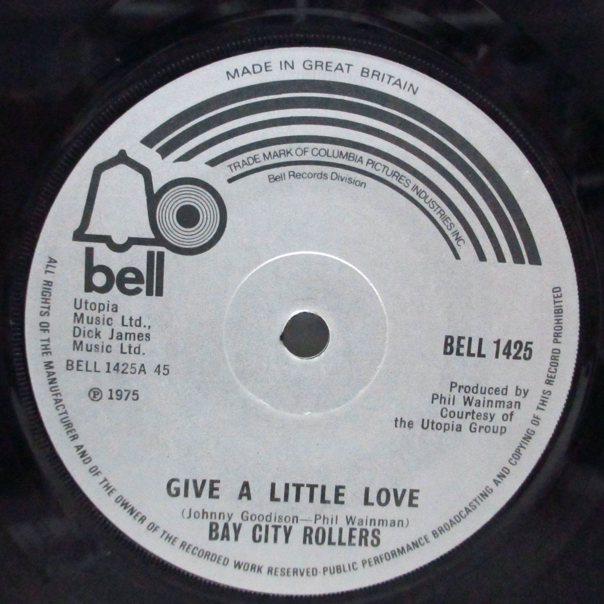 BAY CITY ROLLERS (ベイ・シティ・ローラーズ) - Give A Little Love (UK オリジナル「銀紙ラベ」フラットセンター 7")