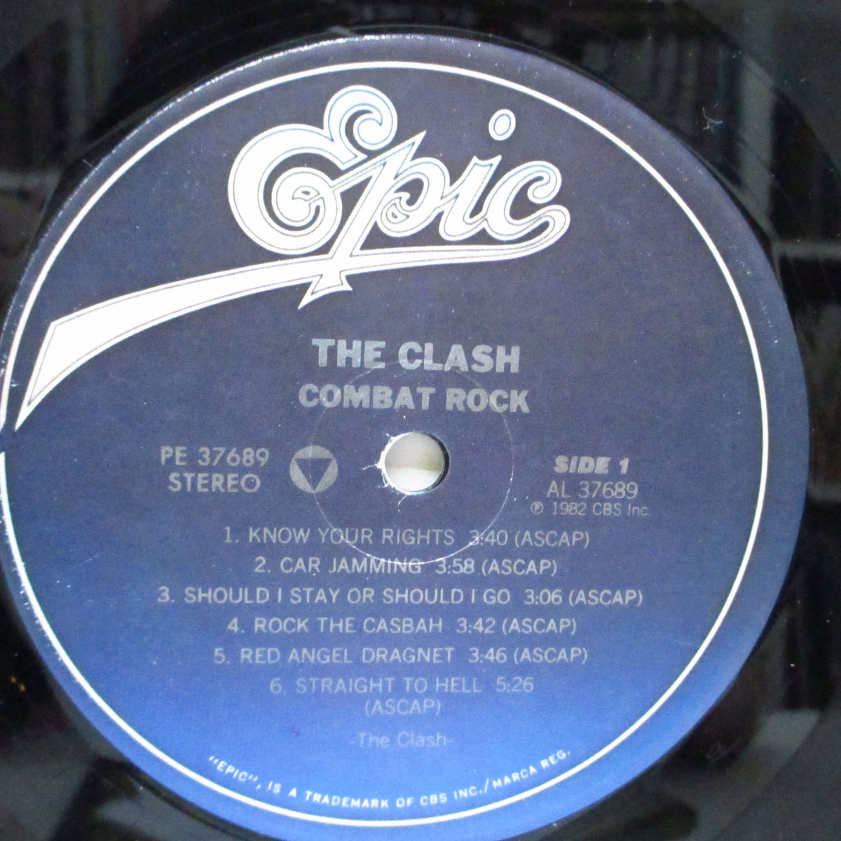 CLASH, THE (クラッシュ) - Combat Rock (US 80' s 再発「青ラベ」LP+歌詞プリントインナー/PE 37689)