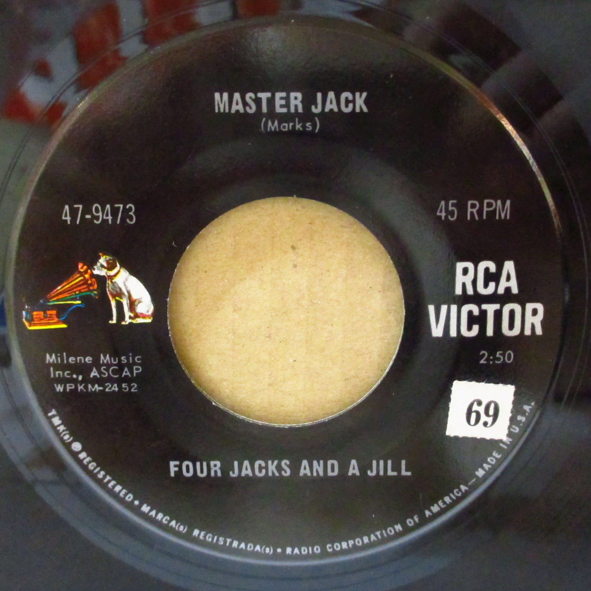 FOUR JACKS AND A JILL (フォー・ジャックス&ア・ジル) - Master Jack / I Looked Back (US '68 オリジナル 7インチ)フォーキー・ソフト・ポップス!