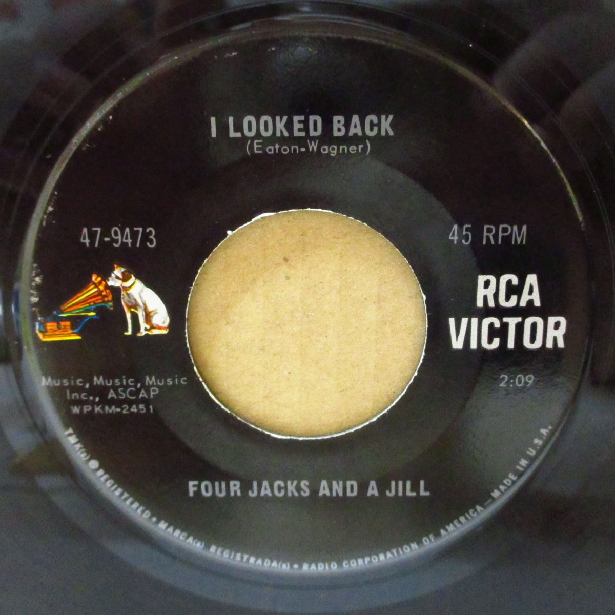 FOUR JACKS AND A JILL (フォー・ジャックス&ア・ジル) - Master Jack / I Looked Back (US '68 オリジナル 7インチ)フォーキー・ソフト・ポップス!