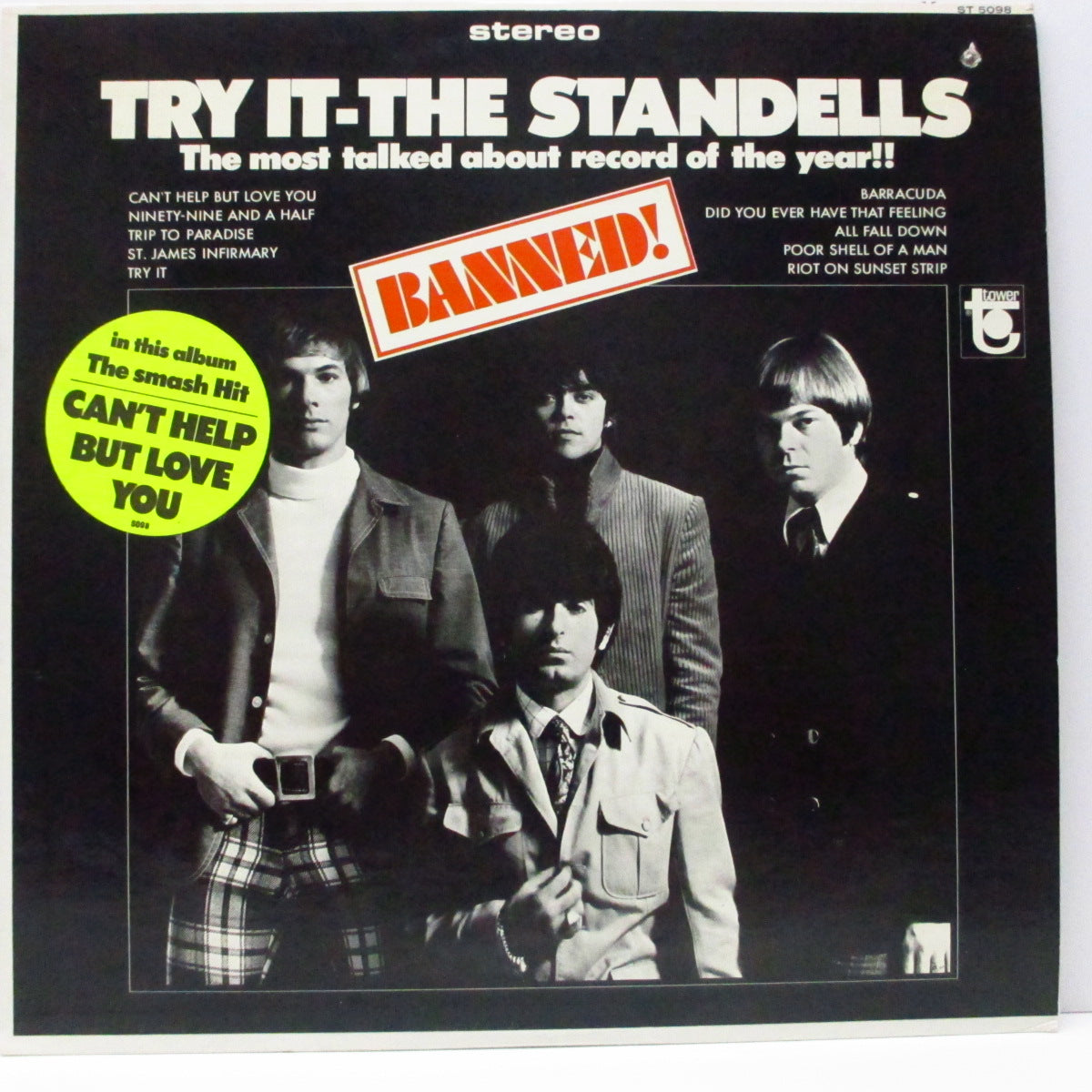 STANDELLS (スタンデルス) - Try It (US オリジナル「ステレオ」LP/ステッカー付きジャケ)