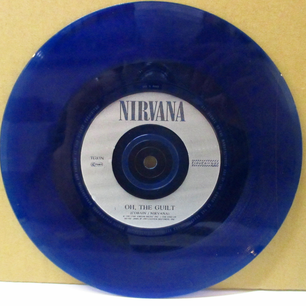 NIRVANA / JESUS LIZARD, THE (ニルヴァーナ/ジーザス・リザード) - Oh, The Guilt / Puss (EU '93 限定「クリアブルーヴァイナル」 7インチ+光沢固紙ジャケ)