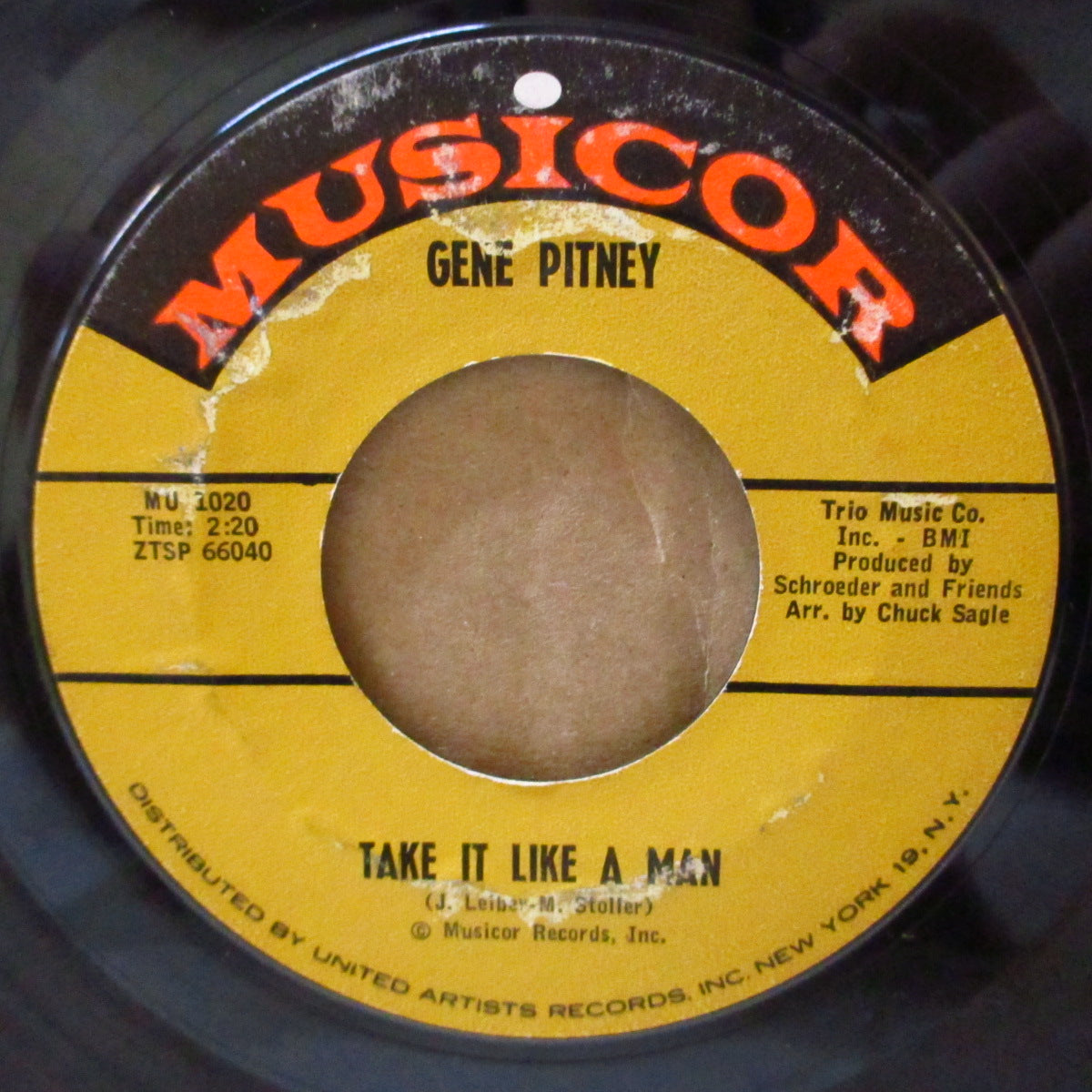 GENE PITNEY (ジーン・ピットニー) - (The Man Who Shot) Liberty Valance (US '62 オリジナル7インチ+カンパニースリーブ) 全米4位の大ヒット!