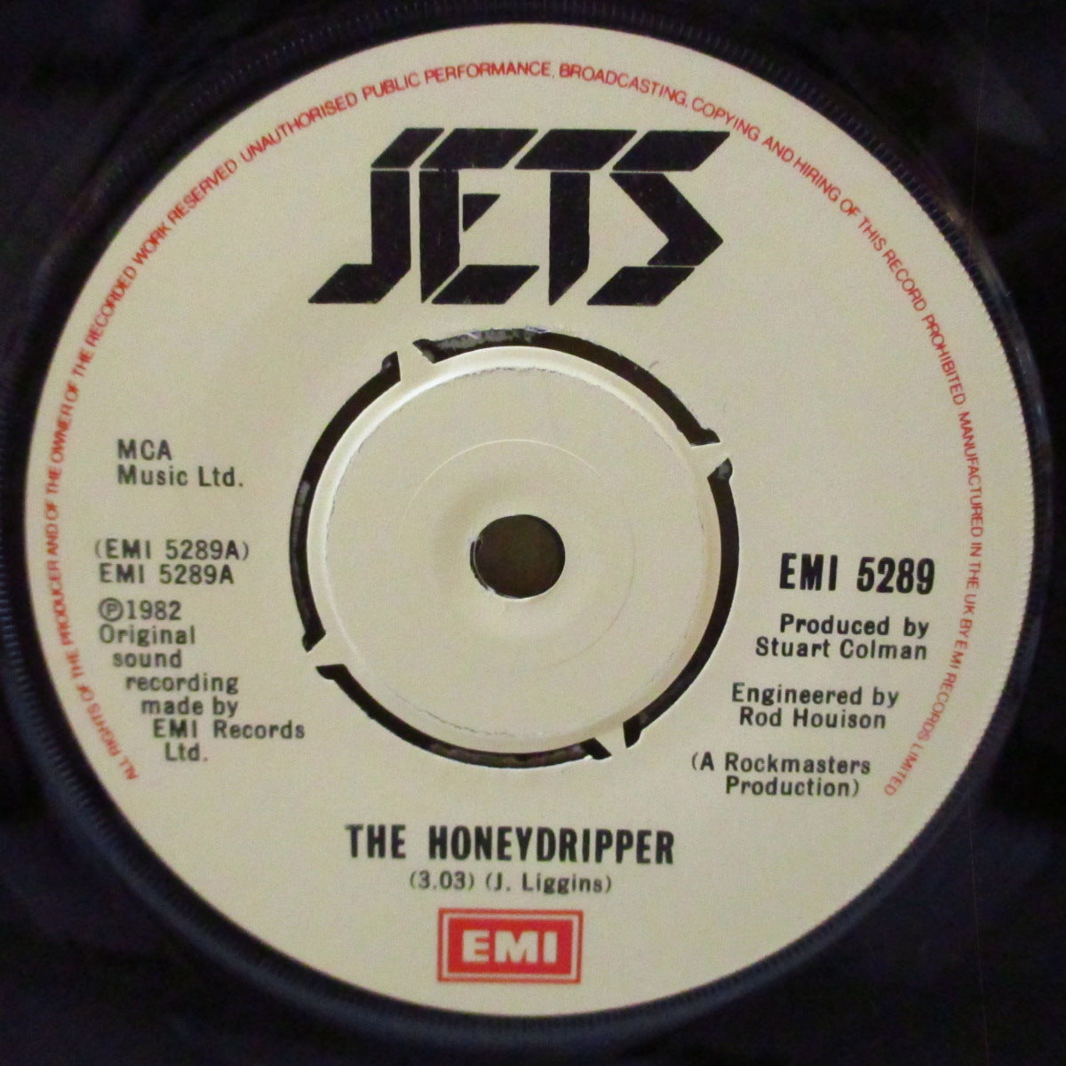 JETS (ジェッツ) - The Honeydripper / Tonite Tonite (UK '82 オリジナル 7インチ/光沢ソフト紙ジャケ)