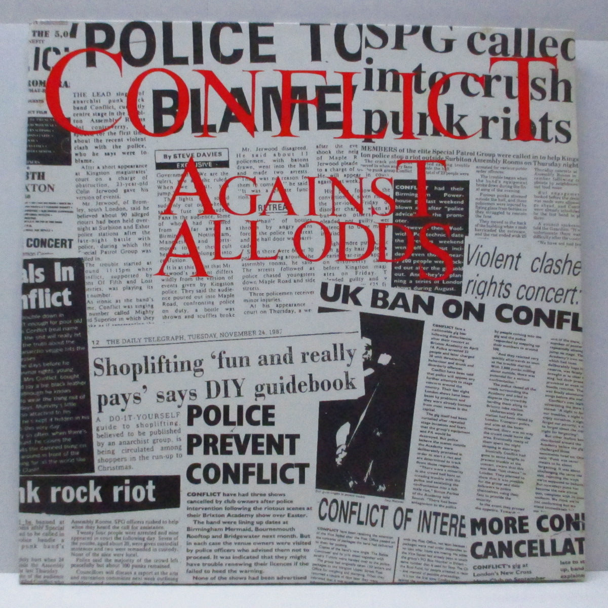 CONFLICT (コンフリクト) - Against All Odds (UK オリジナル LP+インナー/見開ジャケ)