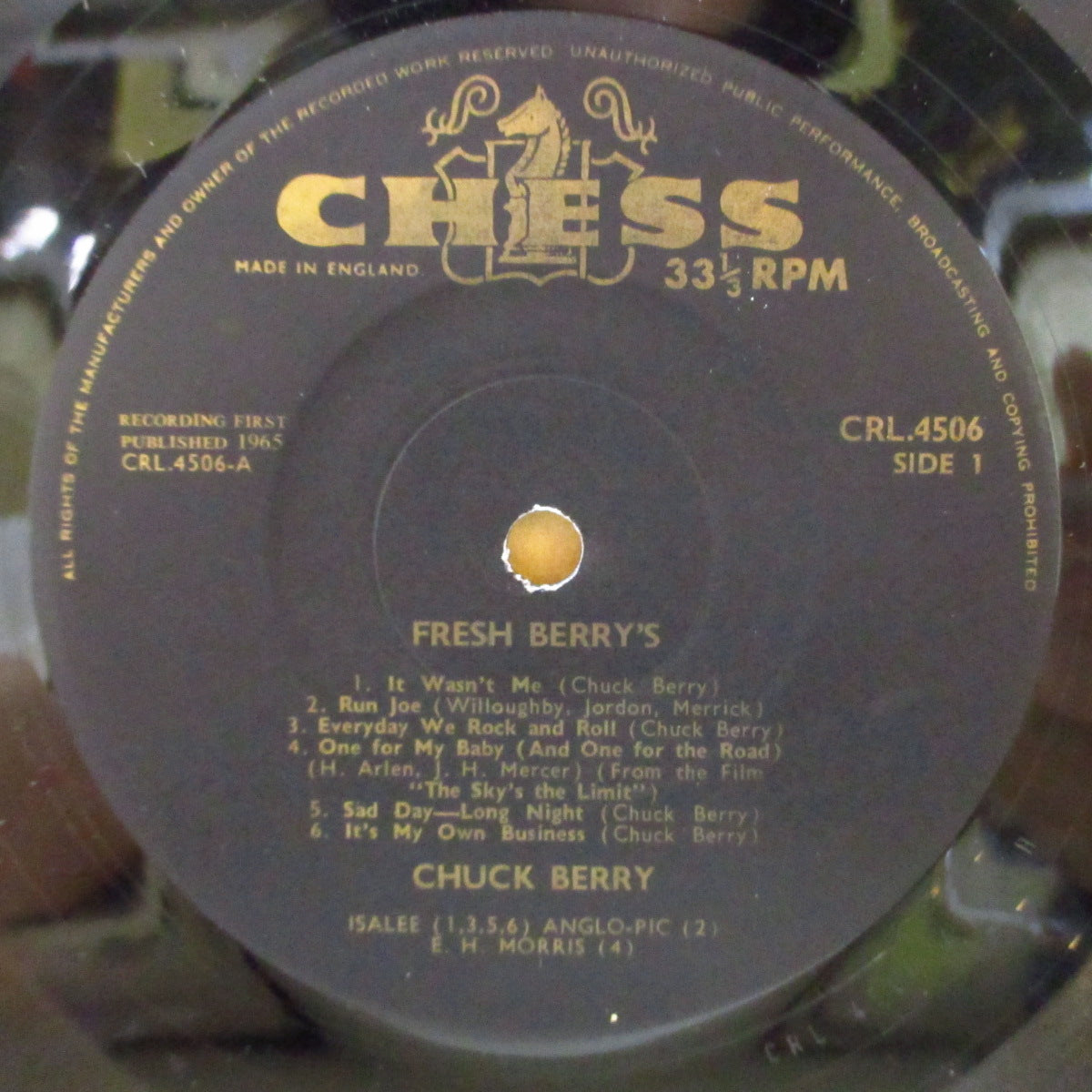 CHUCK BERRY (チャック・ベリー) - Fresh Berry's (UK '65 オリジナル・モノラル LP/表面コーティング3面折り返し有りジャケ) 英独自ジャケ、近年稀な奇跡の美品
