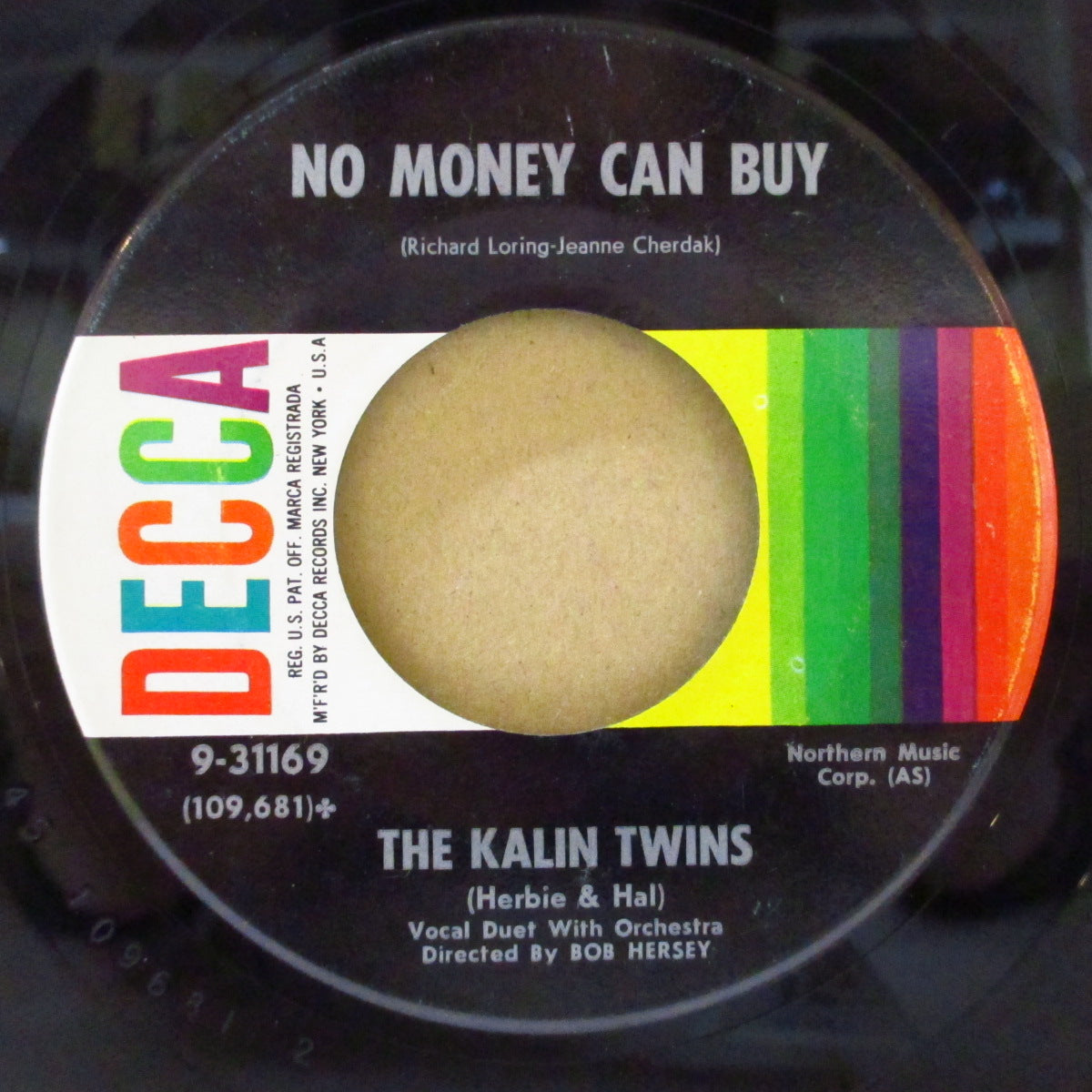 KALIN TWINS (カリン・ツインズ) - Zing! Went The Strings Of My Heart (US オリジナル 7インチ) 古典ポップ名曲の清涼ティーンポップ・カヴァ!
