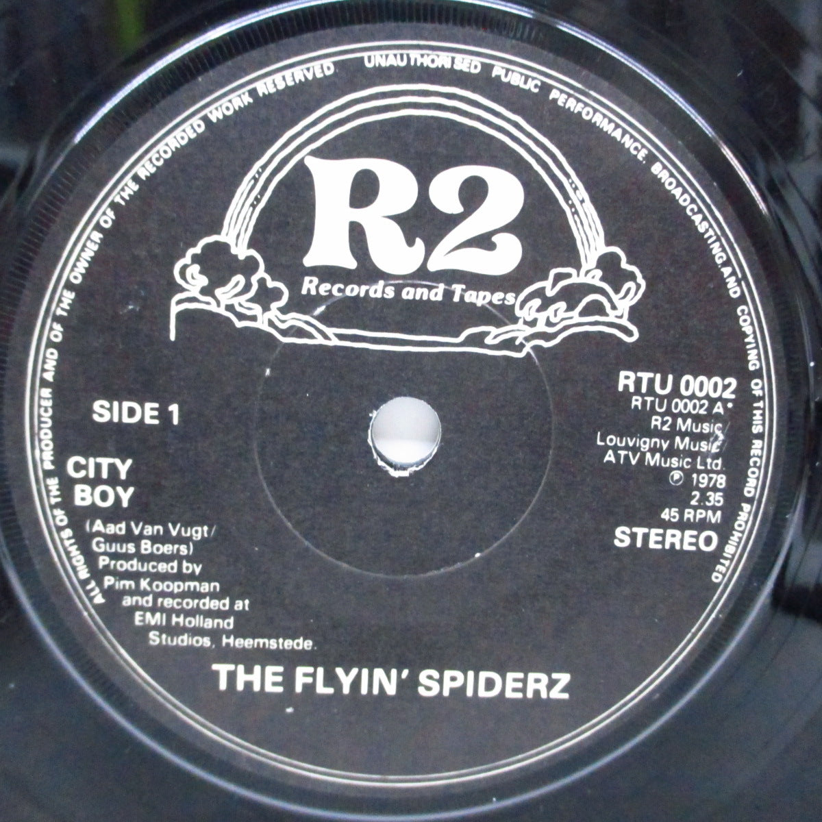 FLYIN' SPIDARZ, THE (ザ・フライイング・スパイダーズ) - City Boy (UK オリジナル 7")
