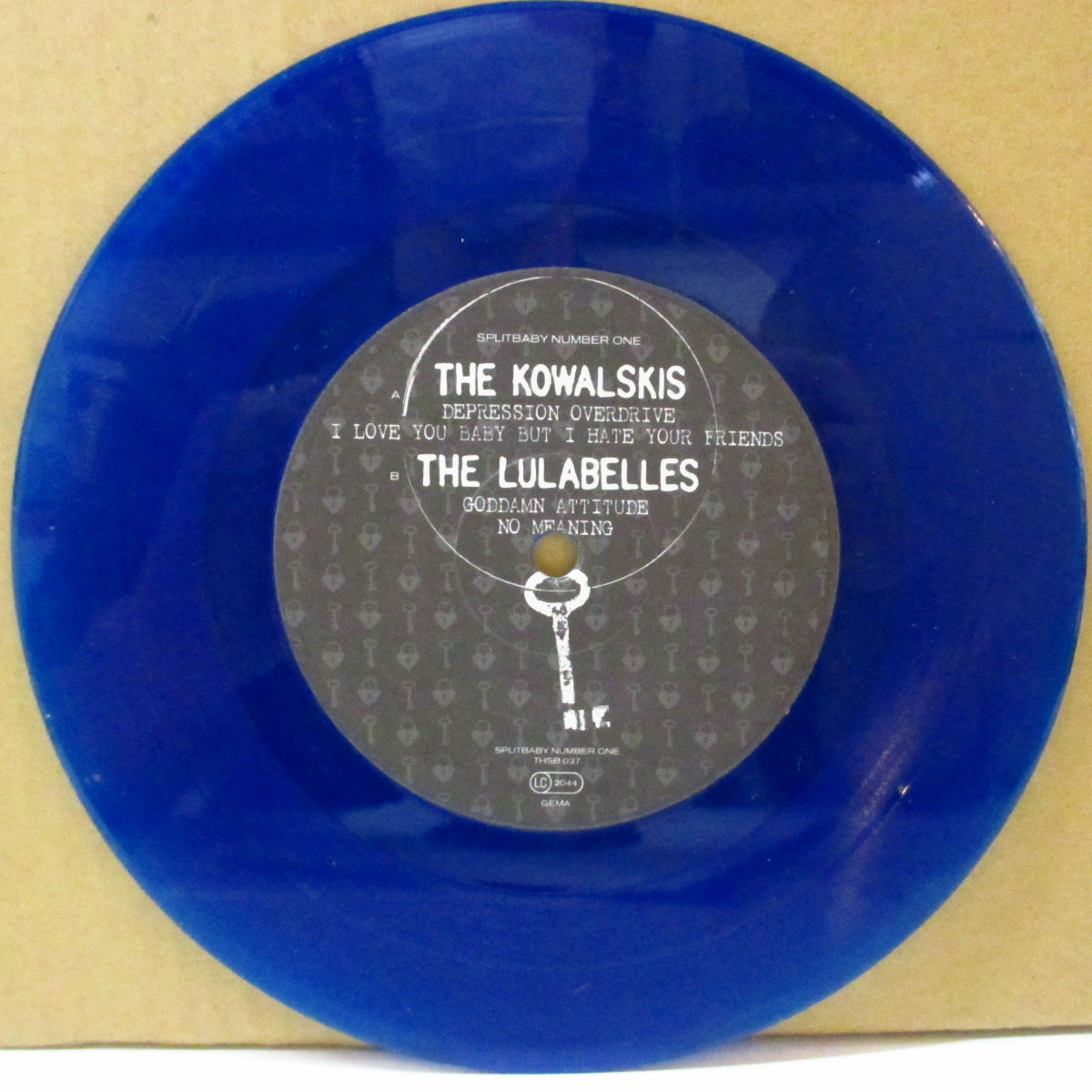 KOWALSKIS, THE / THE LULABELLES (ザ・コワルスキス / ザ・ルラベルズ) - Splitbaby 45 Volume One - Flesh And Sweet (German 限定ブルーヴァイナル 7インチ+光沢ソフト紙ジャケ) '02年スプリットシングル
