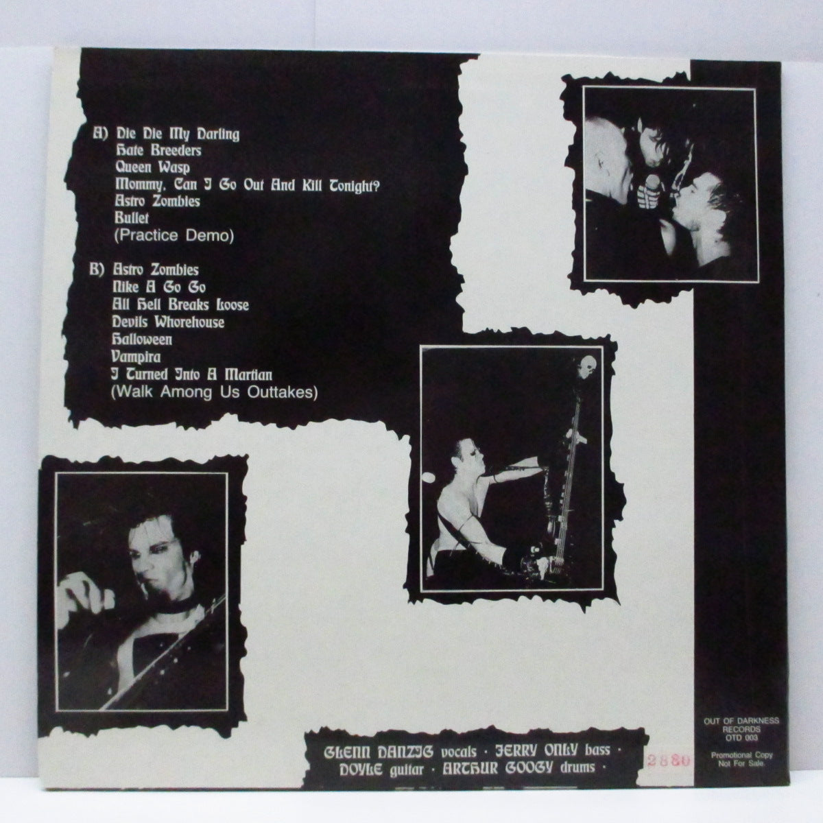 MISFITS (ミスフィッツ) - Ghouls Nights Out (EU '90 限定「黒盤」LP) スタジオデモ&アウトテイク!
