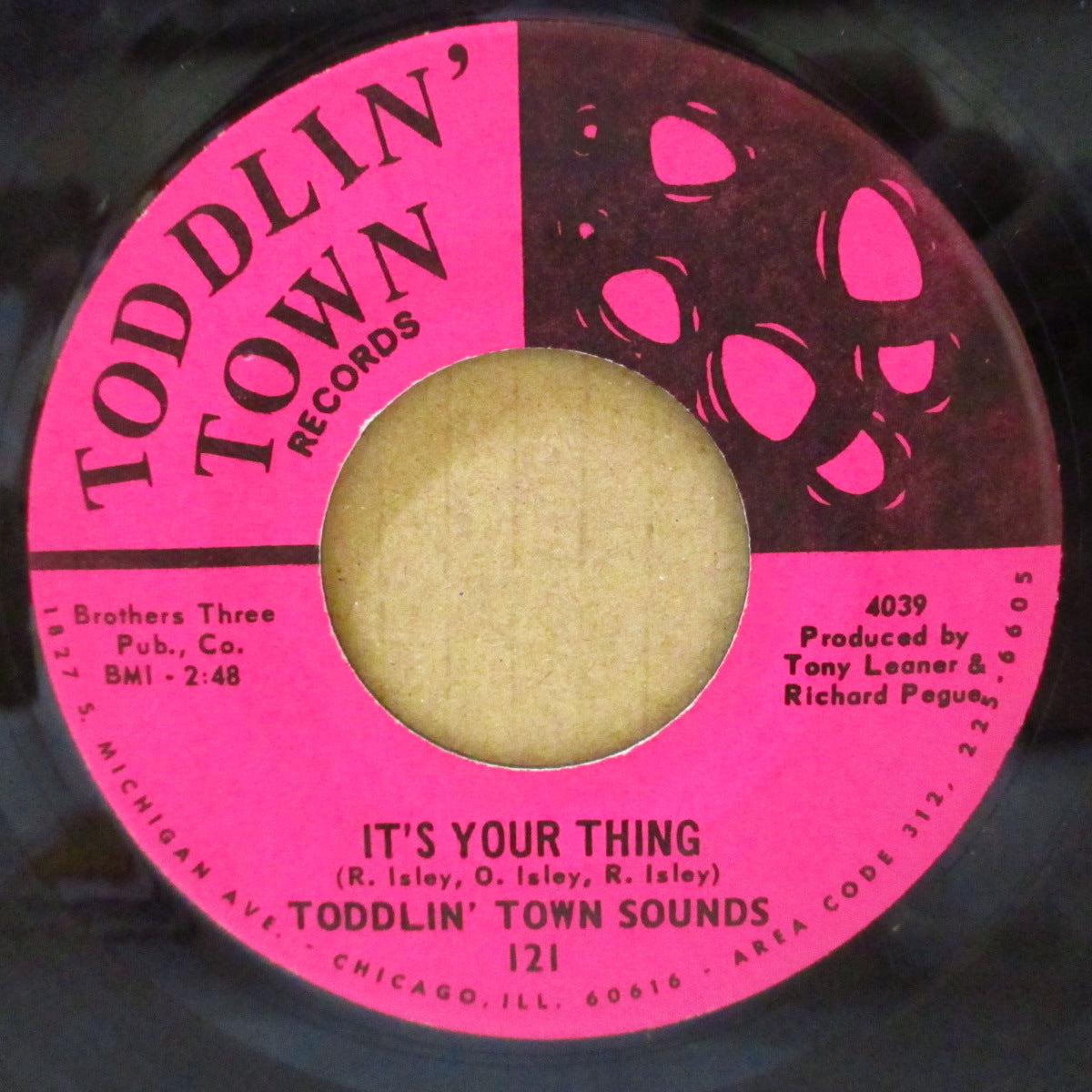 TODDLIN' TOWN SOUNDS (トドリン・タウン・サウンズ) - It's Your Thing / The Dud (US '69 オリジナル「黒・ピンク・ラベ ver」 7インチ)アイズレー・ブラザーズ ファンク名曲のキラー・インスト・カヴァ!