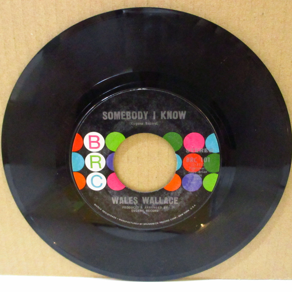 WALES WALLACE (ウェルス・ウォーレス) - Somebody I Know (US 72年オリジナル「VINYL盤」7インチ)ファンキー・クロスオーヴァーノーザン名曲!