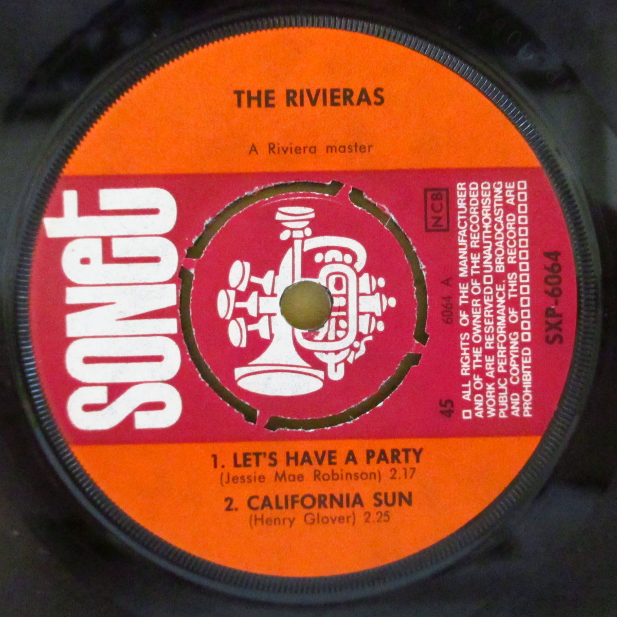 RIVIERAS, THE (ザ・リヴィエラス) - Let's Have A Party +3 (スウェーデン'64年オリジナル4曲入り7インチEP/両面コーティング・ジャケ) ガレージ・サーフ・レジェンド、スウェーデン独自EP!