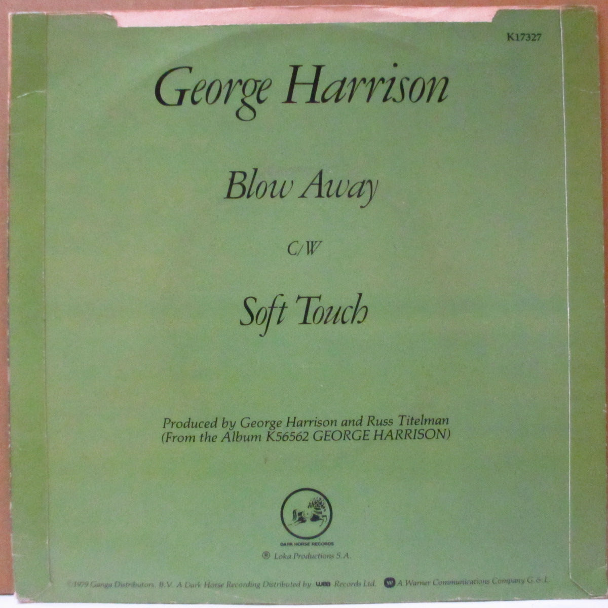 GEORGE HARRISON (ジョージ・ハリスン) - Blow Away (UK '79 オリジナル「カラーラベ、フラットセンター」 7インチ+光沢固紙ジャケ)