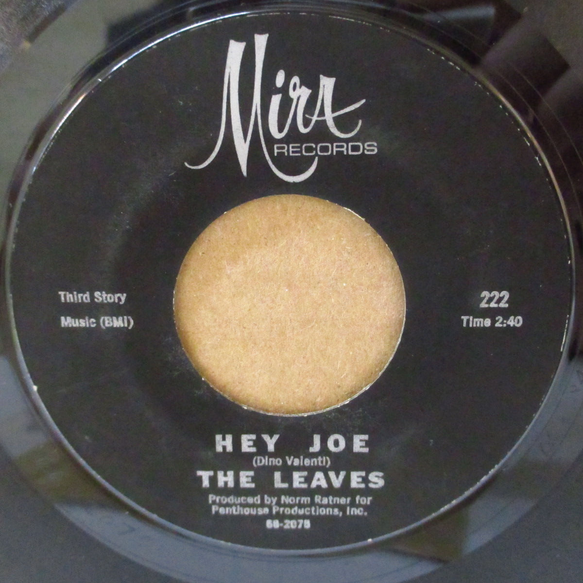 LEAVES, THE (ザ・リーヴス) - Hey Joe / Funny Little World (US '66 再発「B面曲違いの黒ラベ」7インチ) ガレージクラシック!