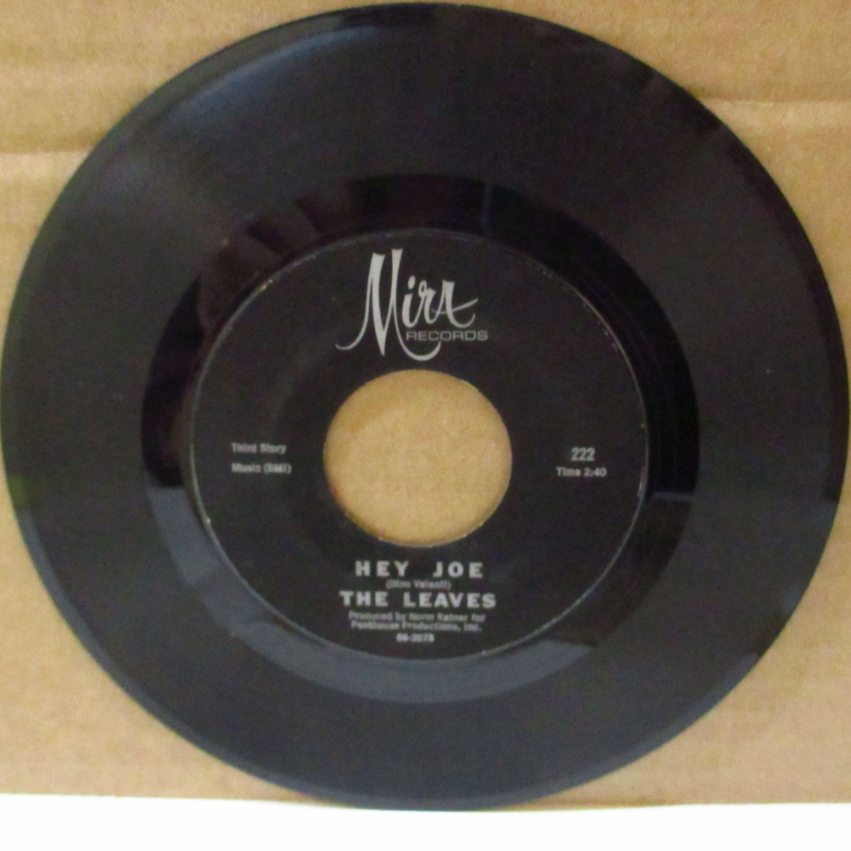 LEAVES, THE (ザ・リーヴス) - Hey Joe / Funny Little World (US '66 再発「B面曲違いの黒ラベ」7インチ) ガレージクラシック!