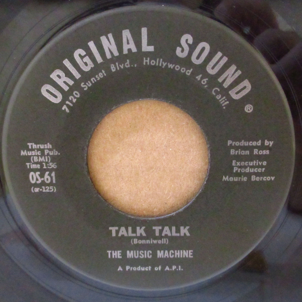 MUSIC MACHINE, THE (ザ・ミュージック・マシーン) - Talk Talk / Come On In (US '66 再発「銀ロゴ・黒ラベ、7120〜住所ラベ」7インチ)ガレージ・パンク古典!