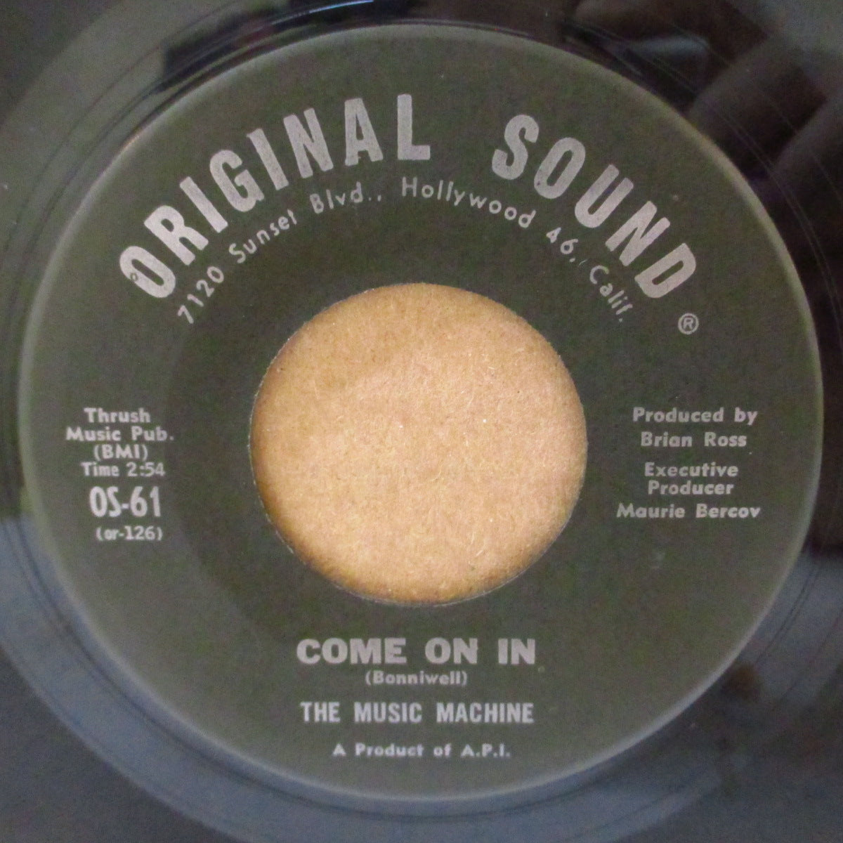 MUSIC MACHINE, THE (ザ・ミュージック・マシーン) - Talk Talk / Come On In (US '66 再発「銀ロゴ・黒ラベ、7120〜住所ラベ」7インチ)ガレージ・パンク古典!