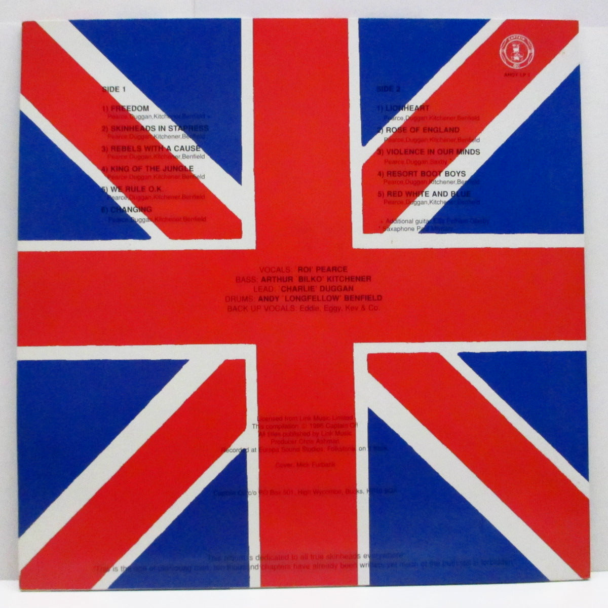 LAST RESORT, THE (ザ・ラスト・リゾート) - A Way Of Life Skinhead Anthems (UK '96 限定再発「クリアヴァイナル」LP+インサート/AHOY LP 001)