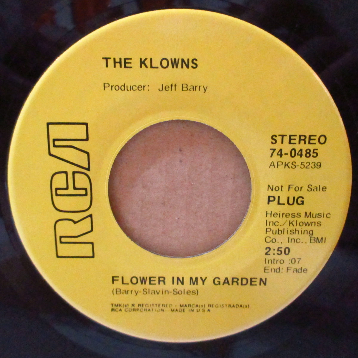 KLOWNS, THE (ザ・クラウンズ) - I Don't Believe In Magic (US '71 プロモ・黄ラベ・ステレオ7インチ) サンシャイン・ポップ &ノーザン!