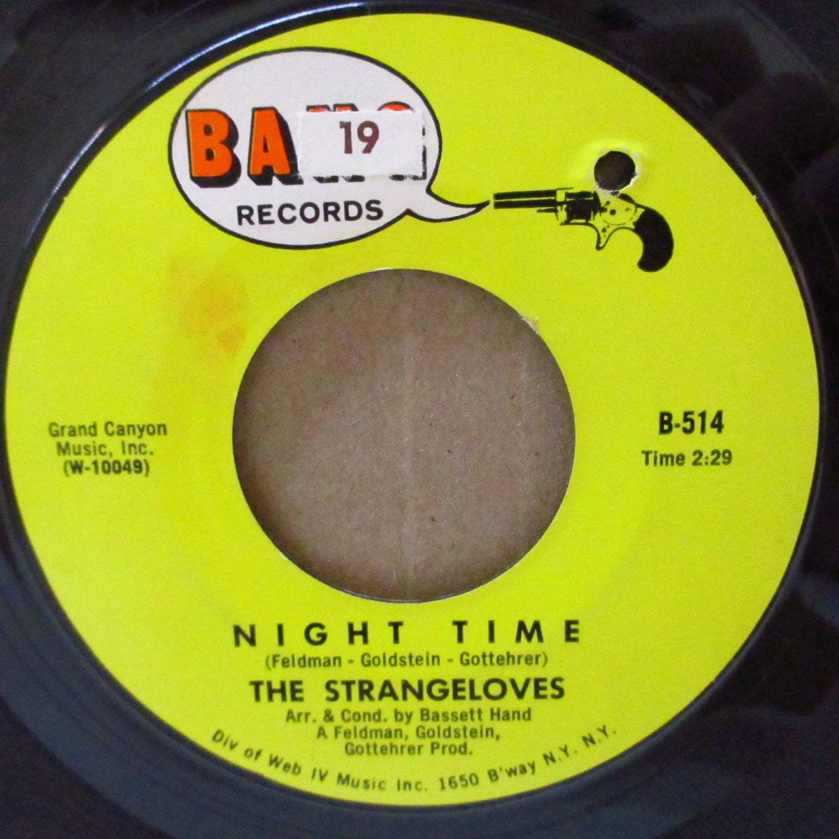 STRANGELOVES, THE (ザ・ストレンジラブス) - Night Time (US '65 オリジナル 7インチ)「ナゲッツ」収録ガレージ・クラシック!