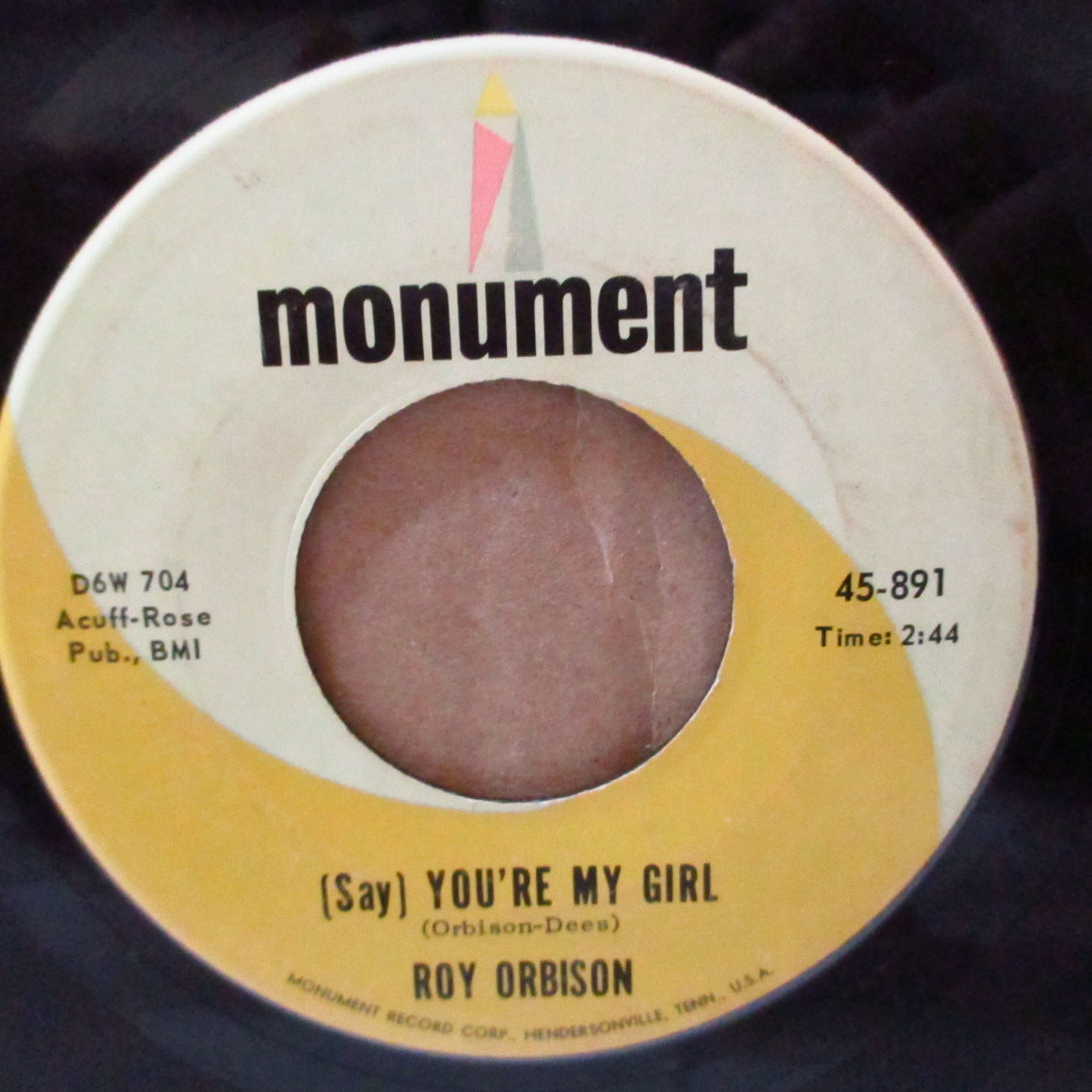 ROY ORBISON (ロイ・オービソン) - (Say) You're My Girl / Sleepy Hollow (US '65 オリジナル 7インチ)哀愁美メロ・ラテン調ティーンポップ