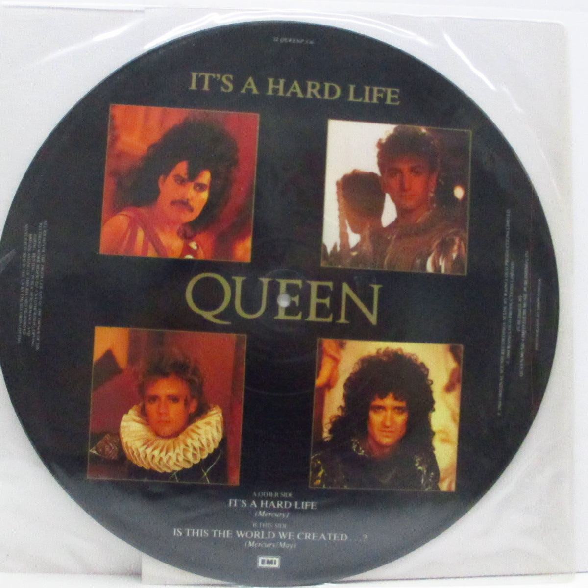 QUEEN (クイーン) - It's A Hard Life (UK 限定「ピクチャーディスク」12"+PVC)'84年のヒット曲「永遠の誓い」!