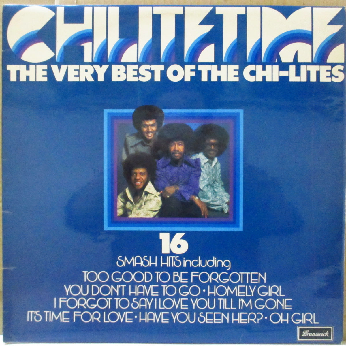 CHI-LITES (チャイ・ライツ) - Chi-Lite Time / The Very Best Of The Chi-Lites (UK '76 初回品番黒ラベ・オリジナル・ステレオLP/表面コーティング・ジャケ) '71〜'76年ベスト16曲