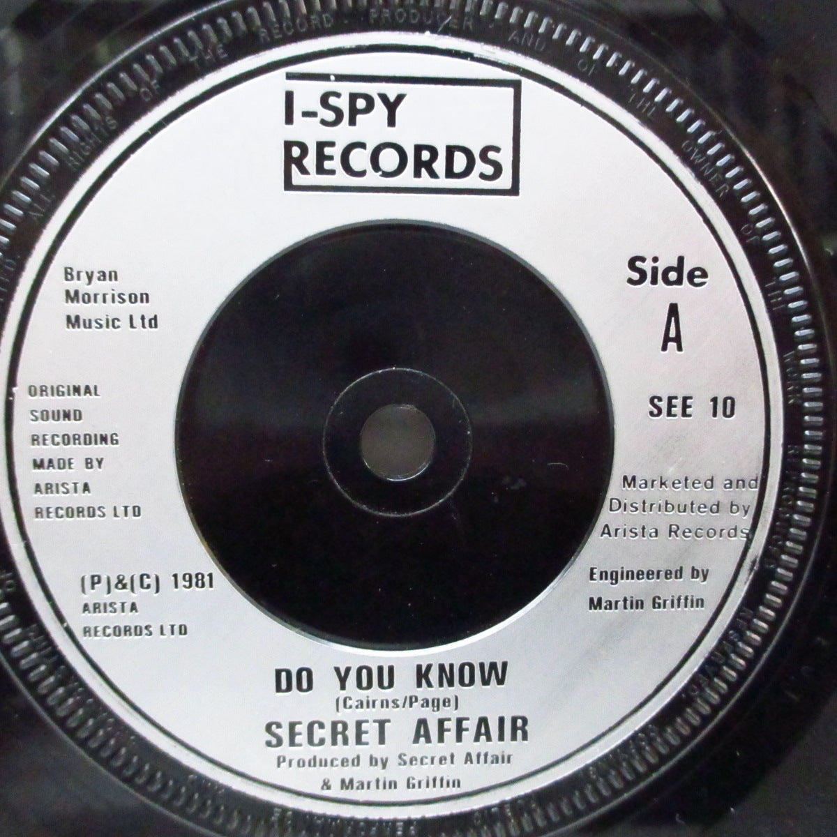 SECRET AFFAIR (シークレット・アフェア) - Do You Know / Dance Master (UK '81 再発「銀プララベ」7"/カンパニースリーブ)