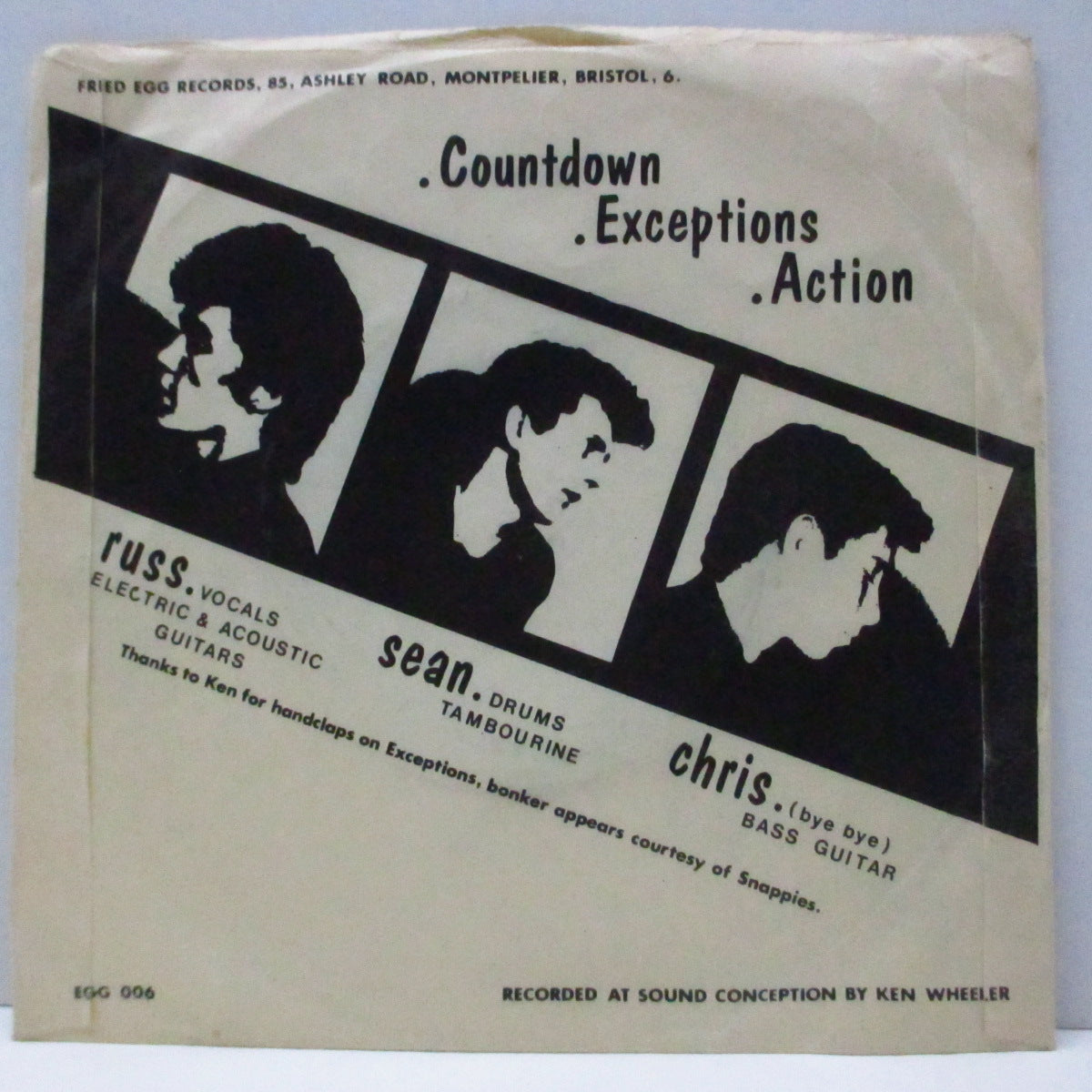 STINGRAYS, THE (ザ・スティングレイズ) - Countdown +2 (UK オリジナル 7"/光沢ソフト紙折り返しジャケ付) '80年唯一シングル!