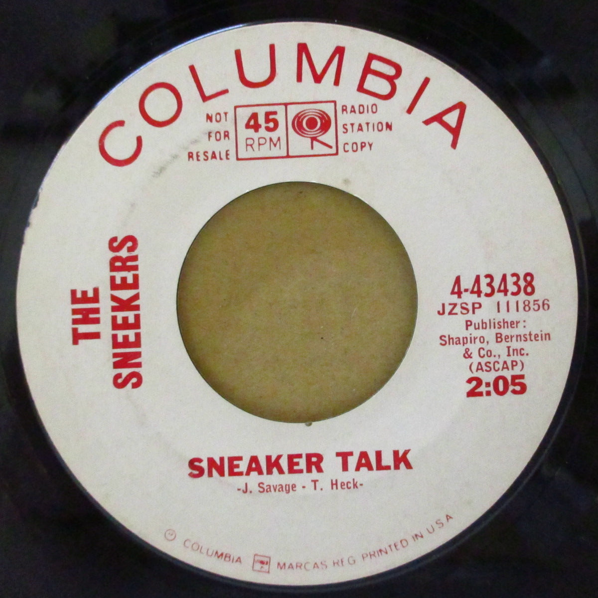 SNEEKERS, THE (ザ・スニーカーズ) - Sneaker Talk (US '65 プロモ・白ラベ7インチ)両面英国グループ調のアップテンポ・ガレージビート!