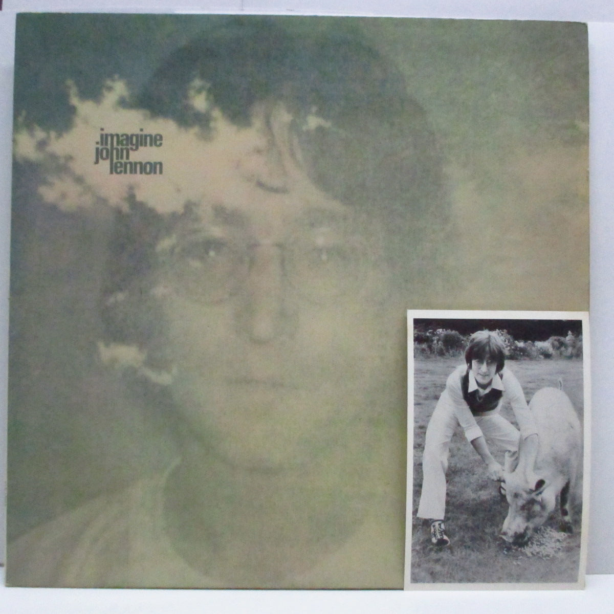 JOHN LENNON (ジョン・レノン) - Imagine (UK オリジナル LP+インナー、ポスター、ピッグカード/両面コーティングジャケ #2「完品」)