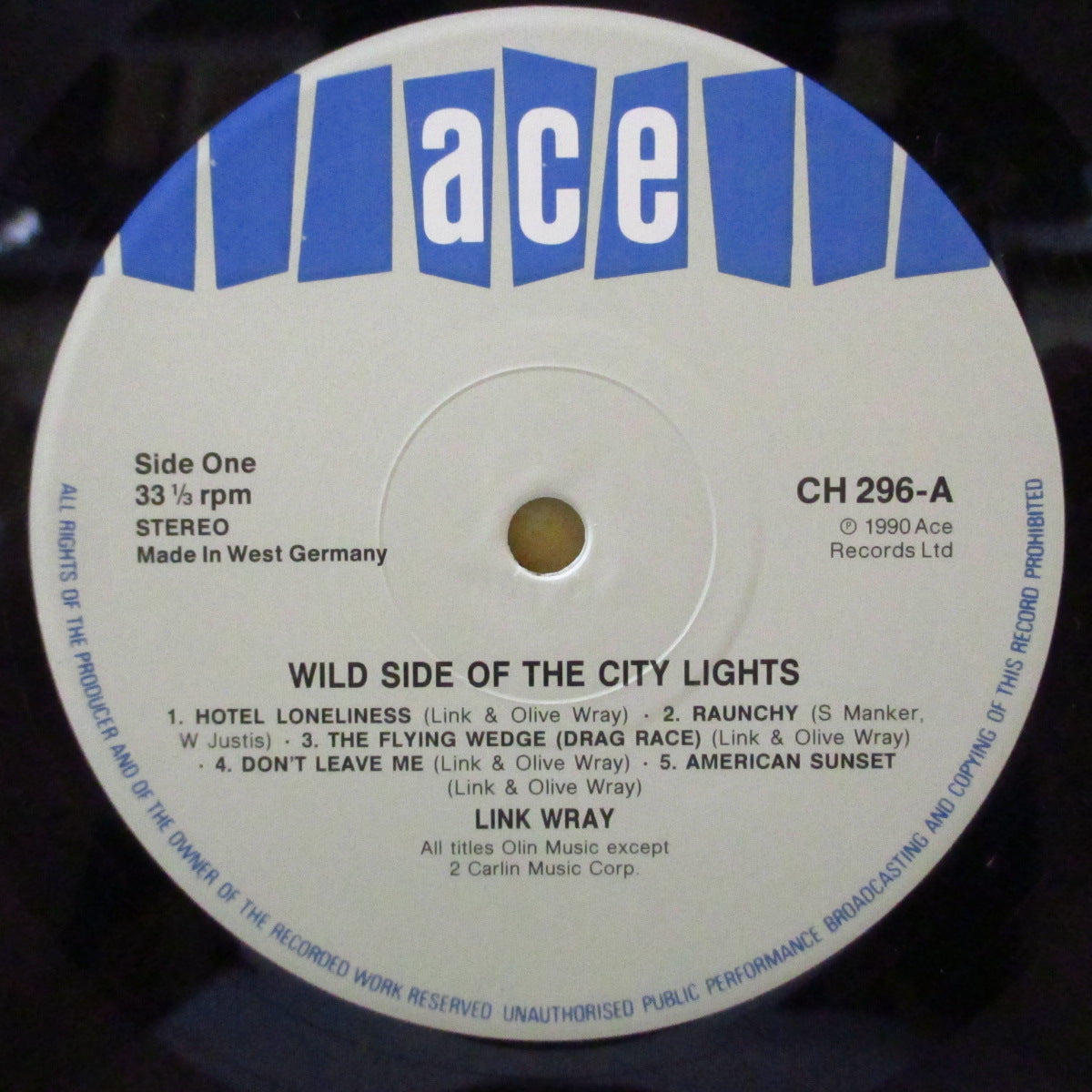 LINK WRAY (リンク・レイ) - Wild Side Of The City Lights (UK '90 オリジナル・ステレオ LP)復活スタジオ録音第3弾アルバム!