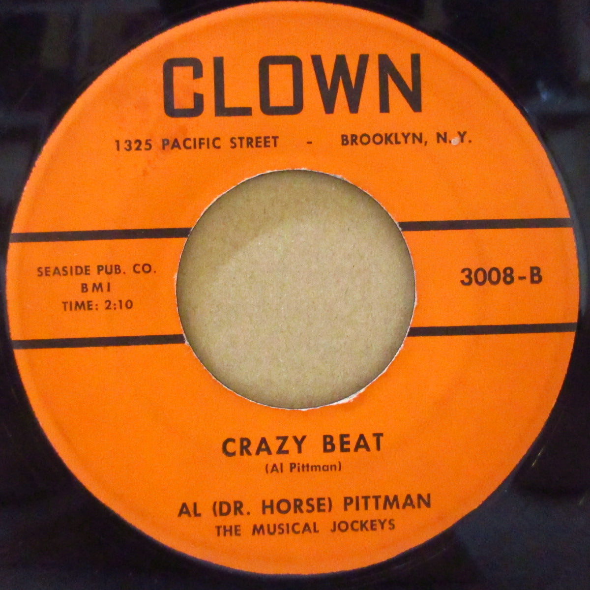 AL "DR.HORSE" PITTMAN & The Musical Jockeys (アル "ドクター・ホース" ピットマン) - Crazy Beat (US '60 オリジナル 7インチ) キレキレのR&Bジャイヴァー!