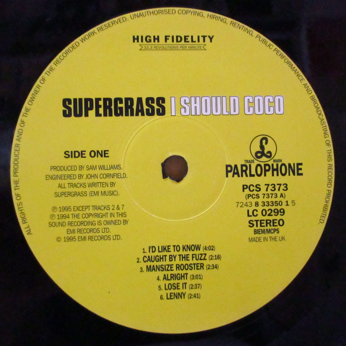 SUPERGRASS (スーパーグラス) - I Should Coco (UK オリジナル LP+インナー) '95年1stアルバム
